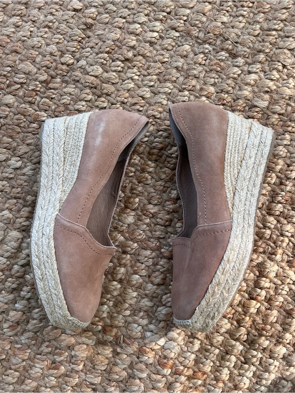 bettye muller taupe wedge slip-on